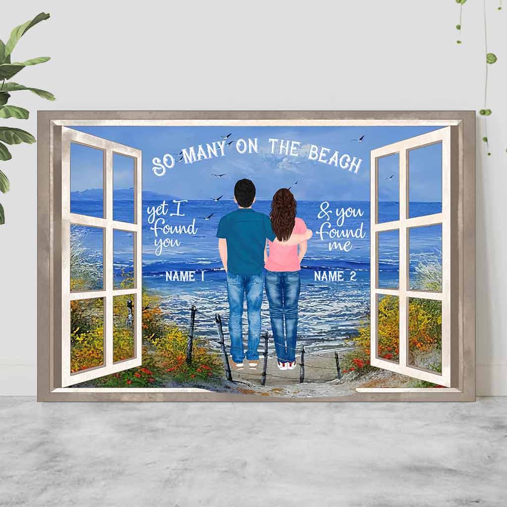 Tant de monde sur la plage - Affiche personnalisée pour les amoureux de la mer