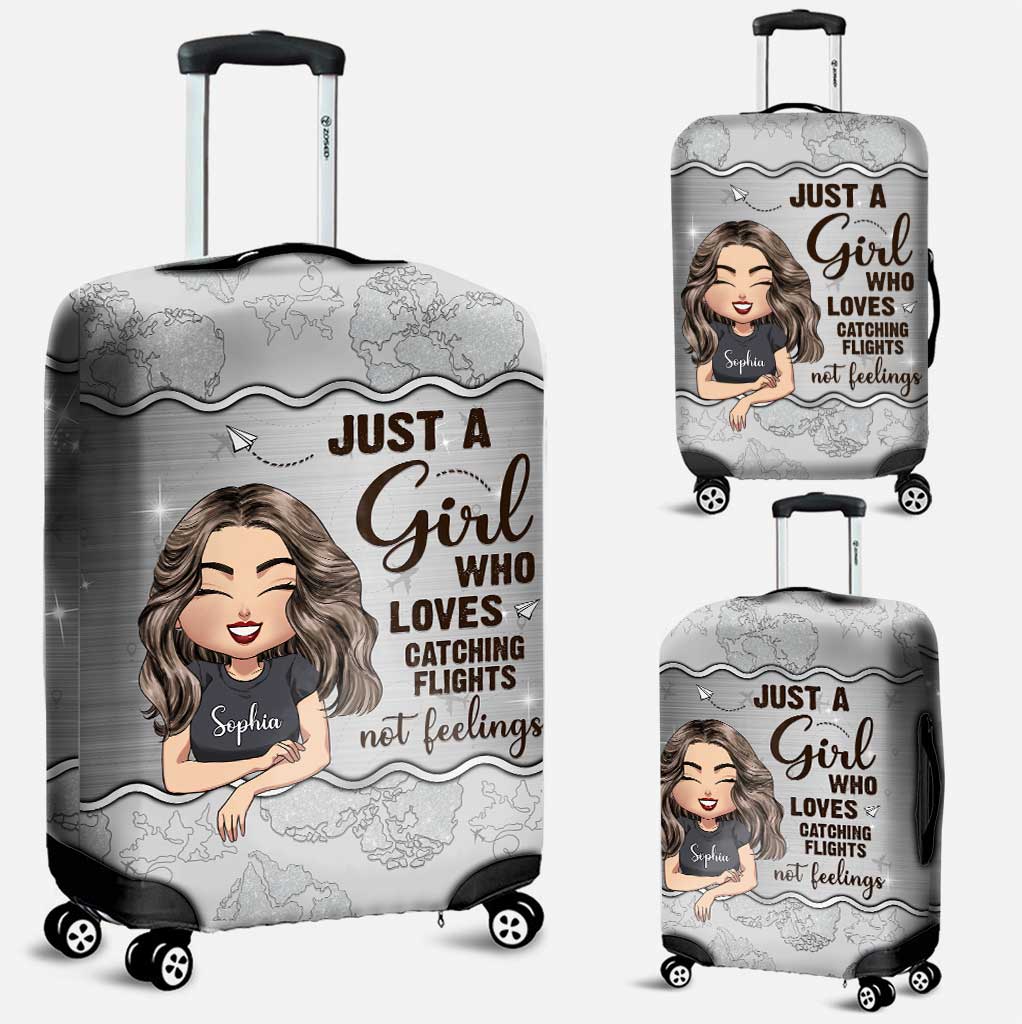 Just A Girl - Housse de sac à main et de bagage en cuir personnalisée pour le voyage