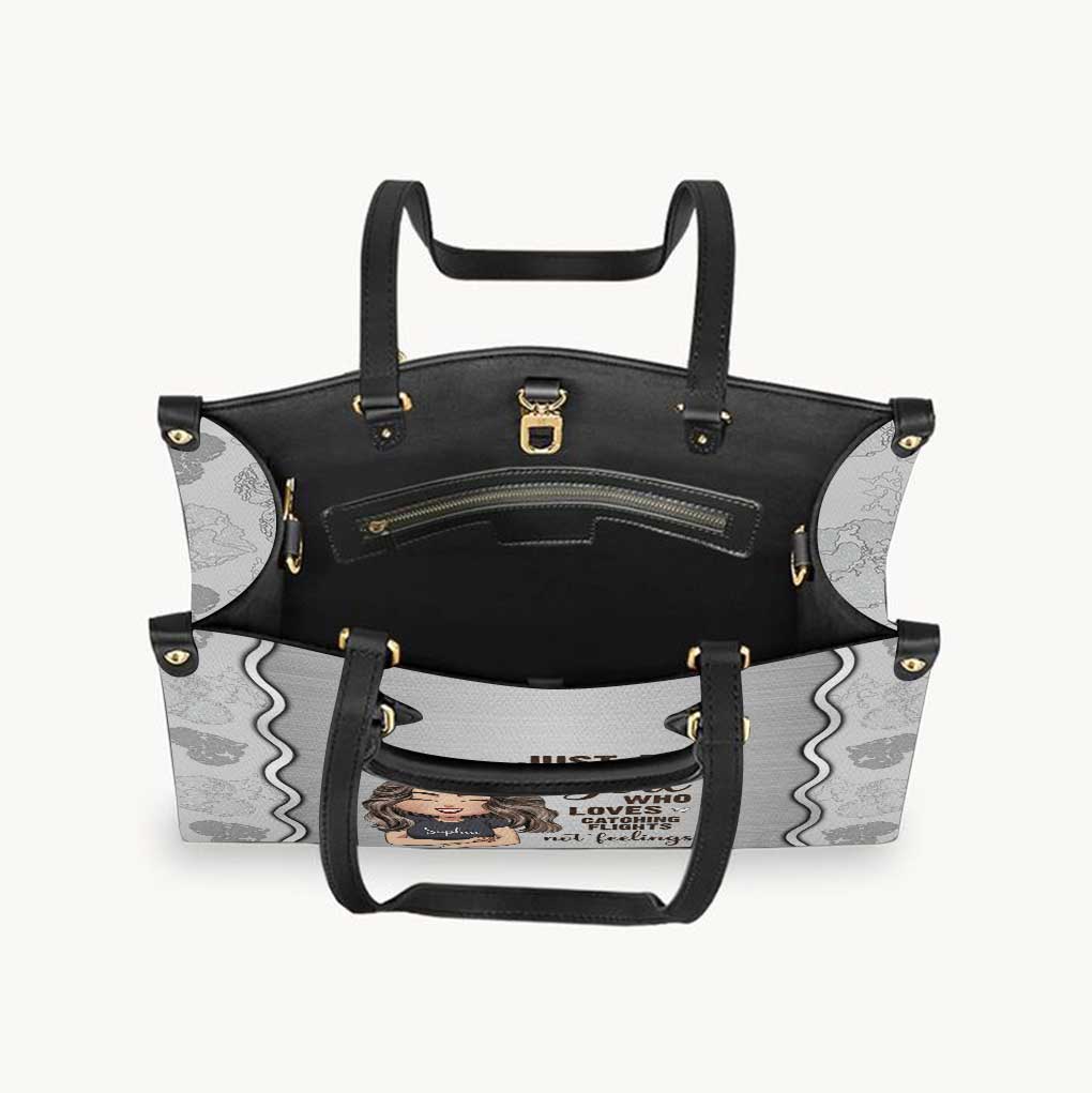 Just A Girl - Housse de sac à main et de bagage en cuir personnalisée pour le voyage