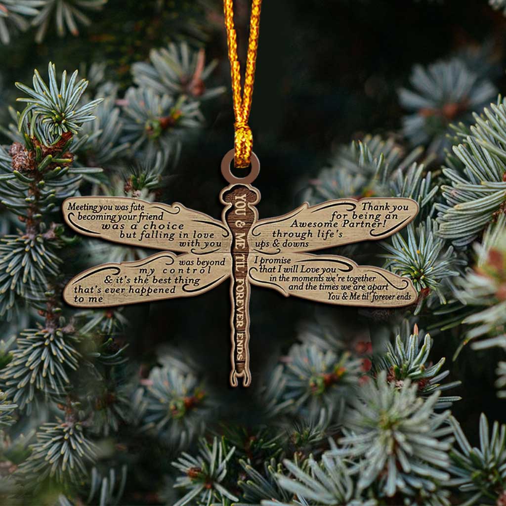 Toi et moi jusqu'à la fin des temps - Ornement de Noël pour couple (Imprimé des deux côtés)
