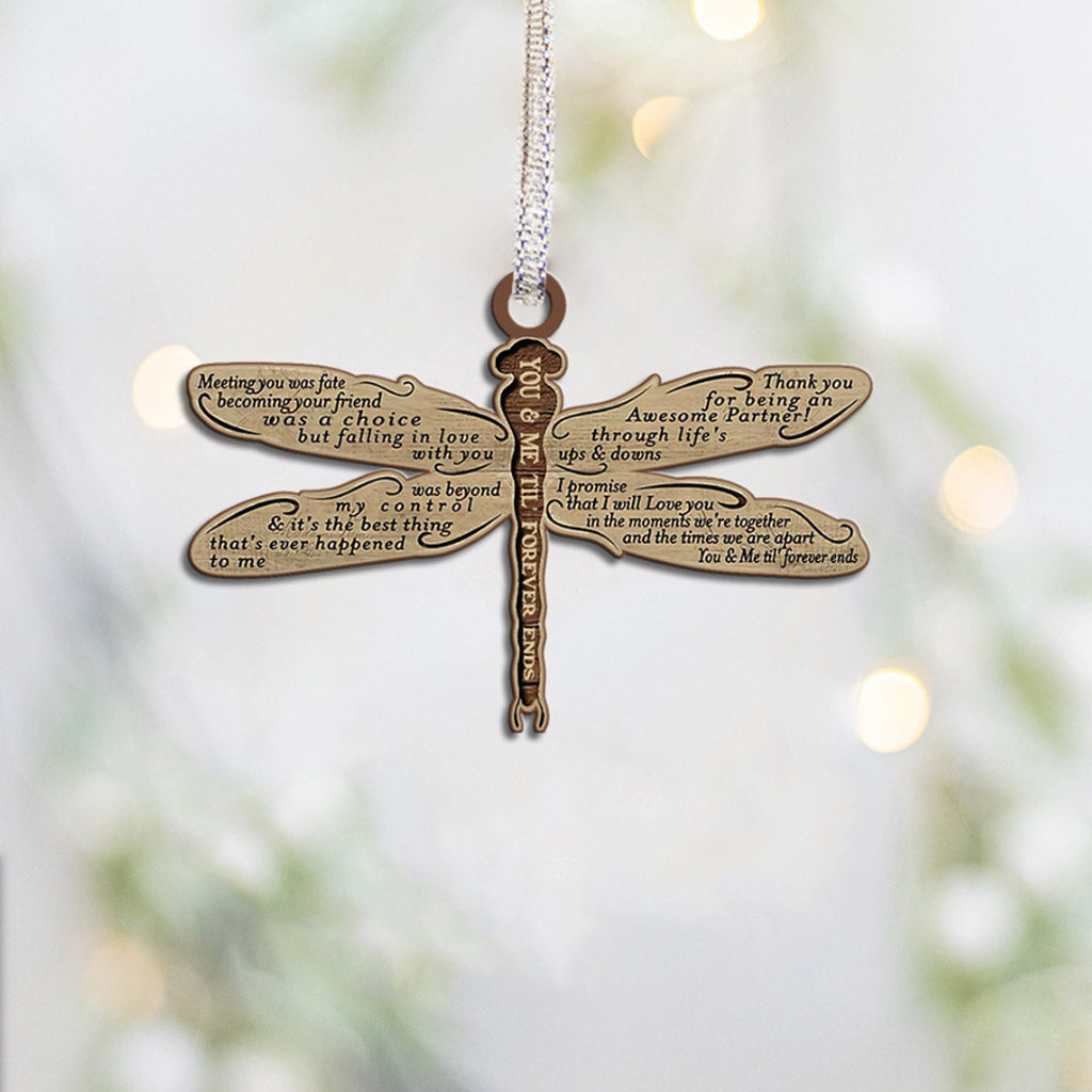 Toi et moi jusqu'à la fin des temps - Ornement de Noël pour couple (Imprimé des deux côtés)