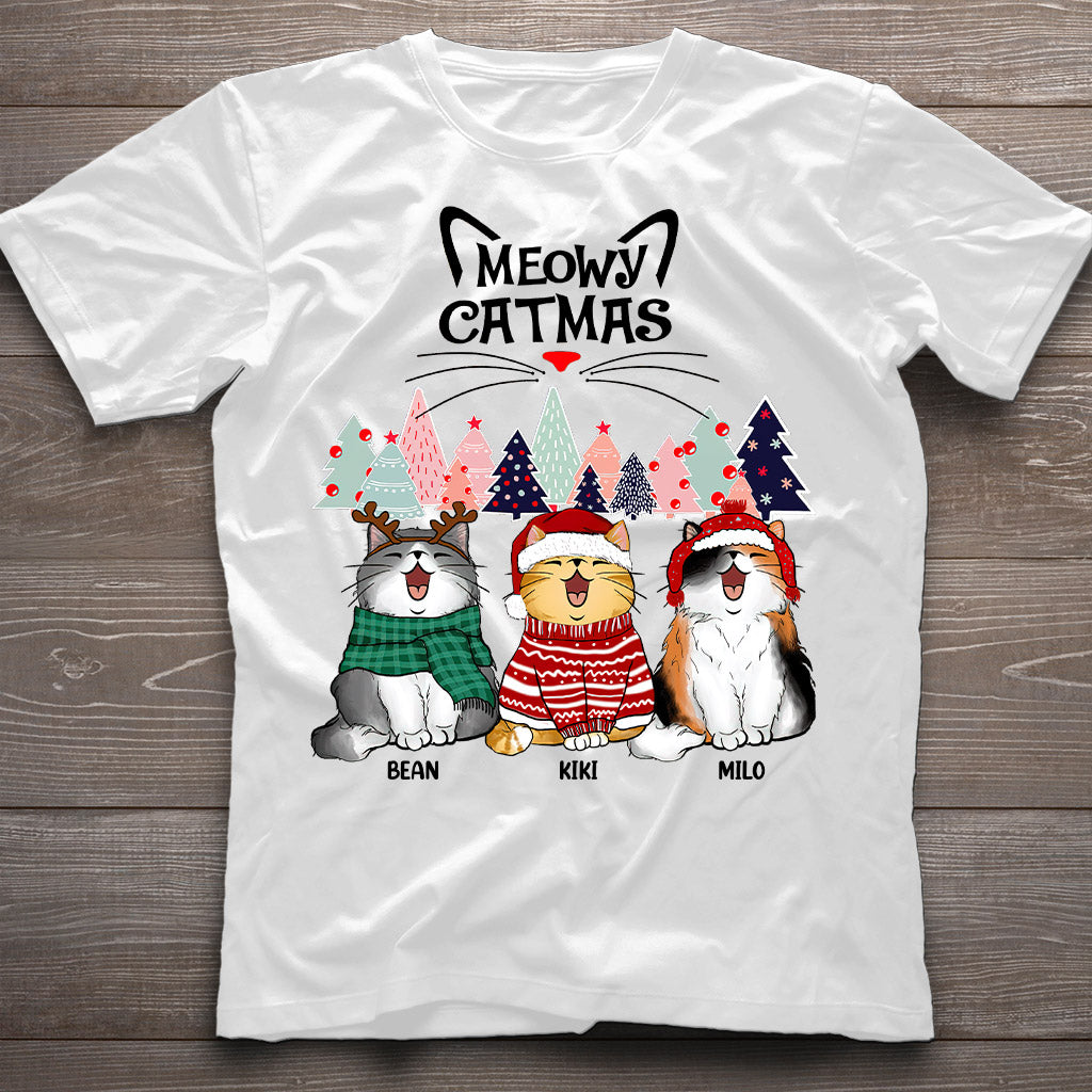 Meowy Catmas - Personalized Cat T-shirt and Hoodie