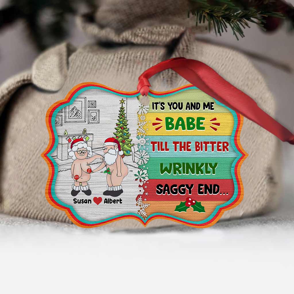 C'est toi et moi, chérie, jusqu'à la fin - Ornement personnalisé pour couple (Imprimé des deux côtés)