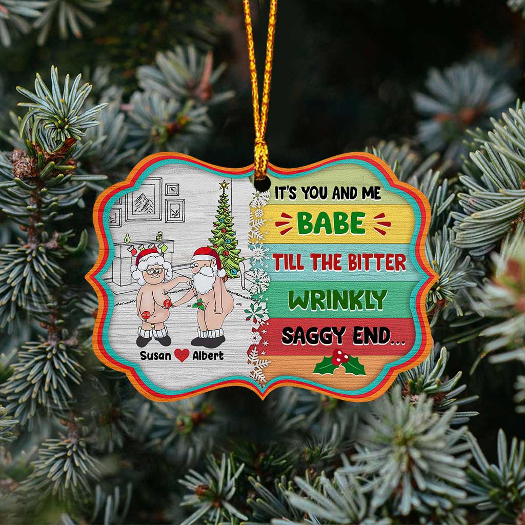 C'est toi et moi, chérie, jusqu'à la fin - Ornement personnalisé pour couple (Imprimé des deux côtés)