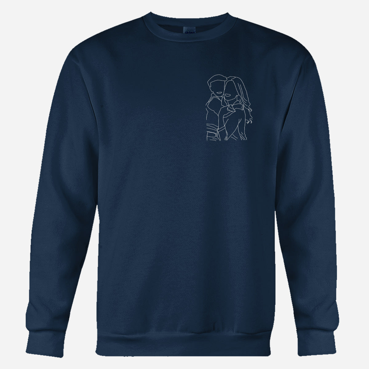 Custom Line Art - Personalized Kid Embroidered Sweater