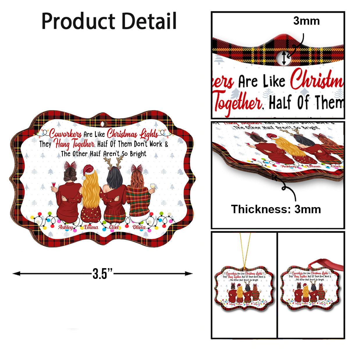 Les collègues, c'est comme des guirlandes de Noël - Ornement personnalisé pour collègues