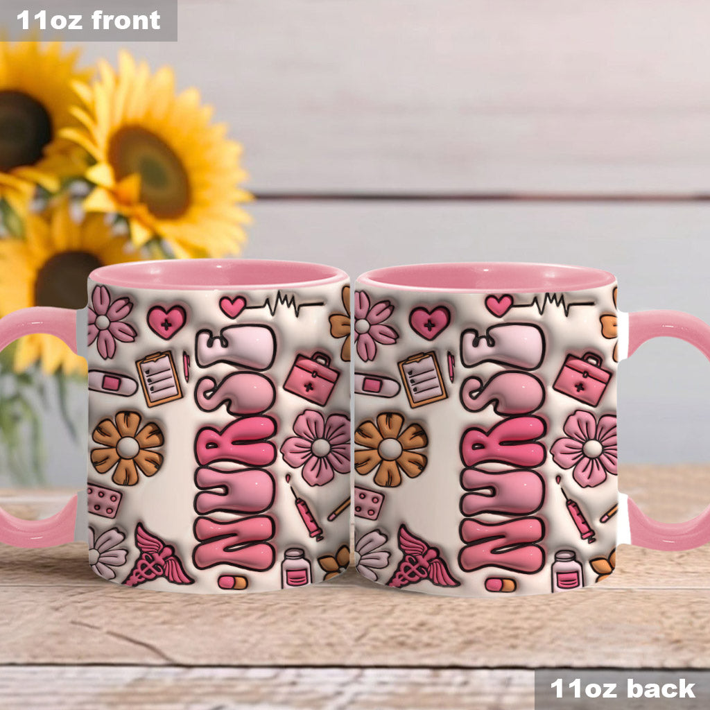 Vie d'infirmière gonflée à bloc - Mug personnalisé pour infirmière