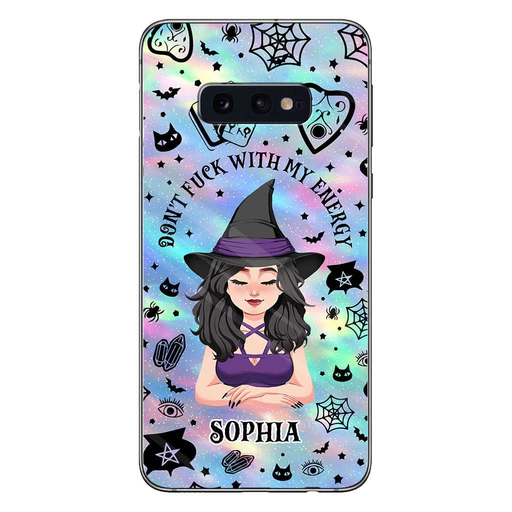 Ne touchez pas à mon énergie - Coque de téléphone personnalisée de sorcière