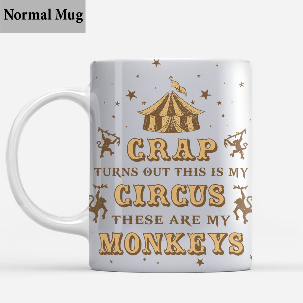 Ceci est mon cirque, voici mes singes - Mug personnalisé pour maman