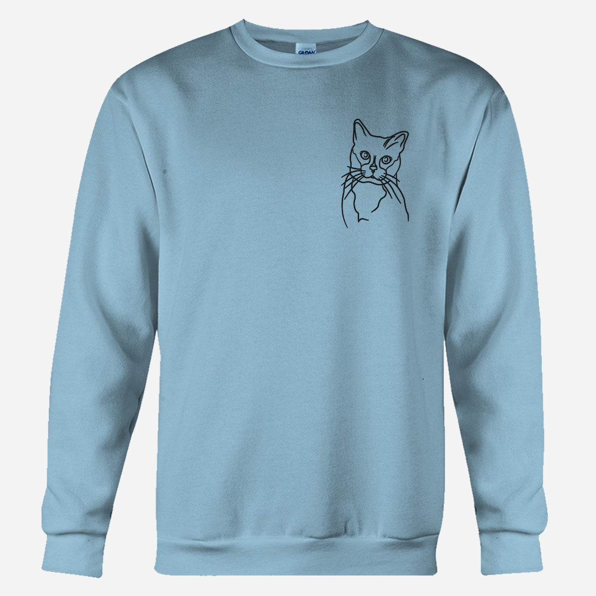 Custom Line Art - Personalized Cat Embroidered Sweater