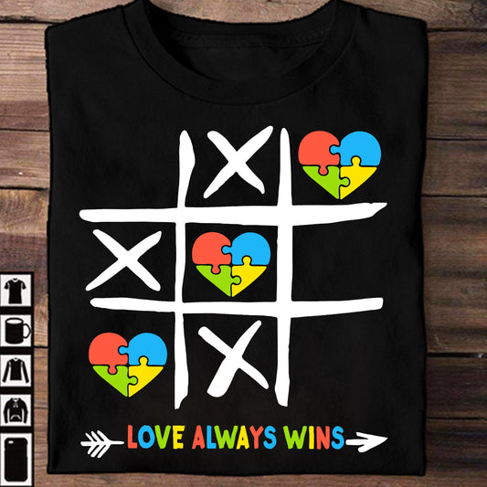 Love Always Win Autism Awareness T-shirt and Hoodie 0523
