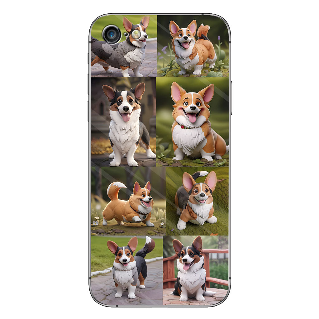 Collage de photos d'animaux de compagnie façon cartoon - Cadeau pour les amoureux des chiens et des chats - Coque de téléphone personnalisée