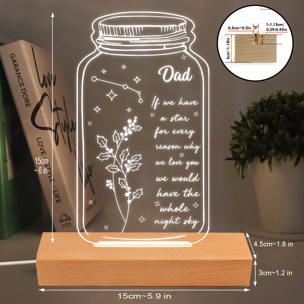 Si j'avais une étoile : Fleur de naissance et signe du zodiaque - Cadeau pour maman, grand-mère, fille, épouse, petite amie, papa, grand-père, petit ami, mari - Plaque lumineuse personnalisée