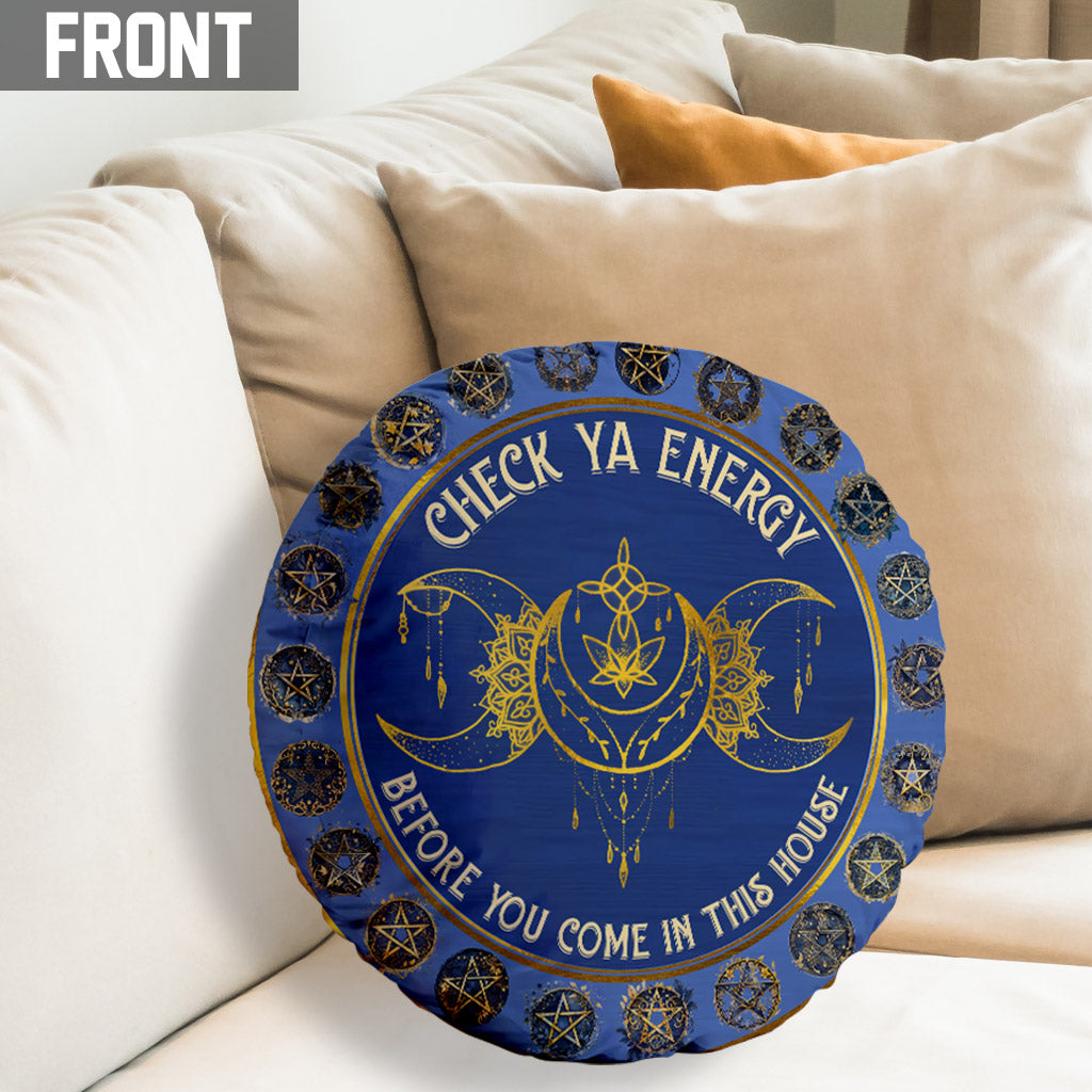 Vérifiez votre énergie - Oreiller personnalisé en forme de sorcière