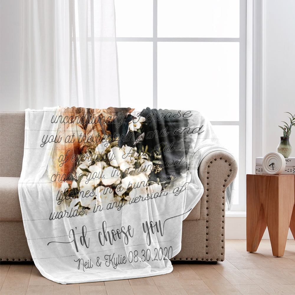 Je te choisis - Couverture personnalisée pour mari et femme