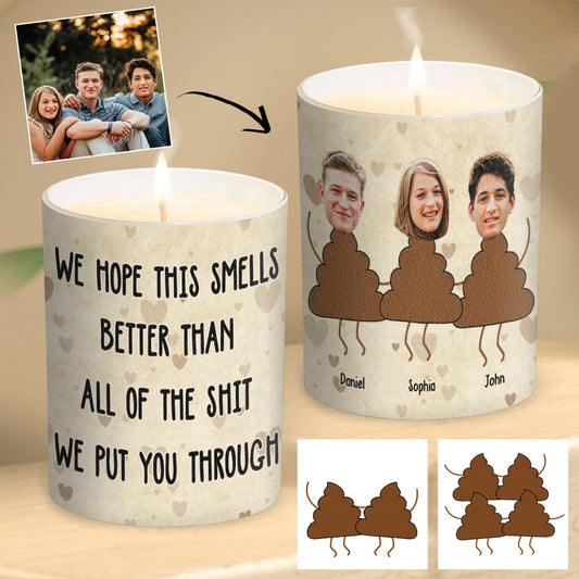 J'espère que ça sentira meilleur - Bougie personnalisée pour maman avec couvercle en bois