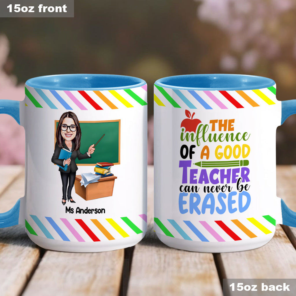 L'influence d'un bon professeur est indélébile - Mug personnalisé pour enseignants