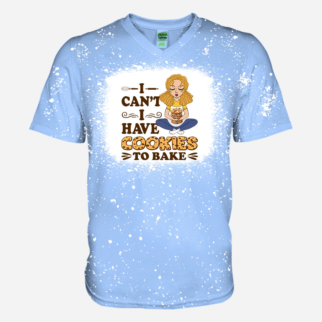 Je ne peux pas, j'ai des cookies à faire cuire - T-shirt délavé personnalisé pour la pâtisserie