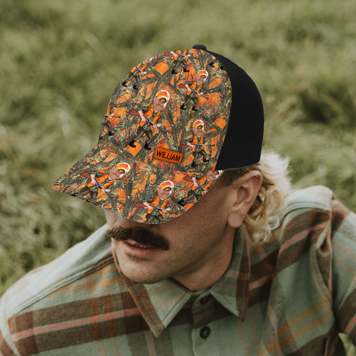 Casquette de camionneur personnalisée avec photo intégrée - Chasseur