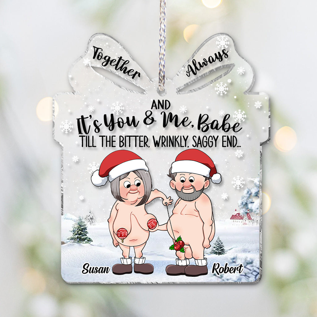 Ensemble pour toujours - Ornement transparent personnalisé pour mari et femme