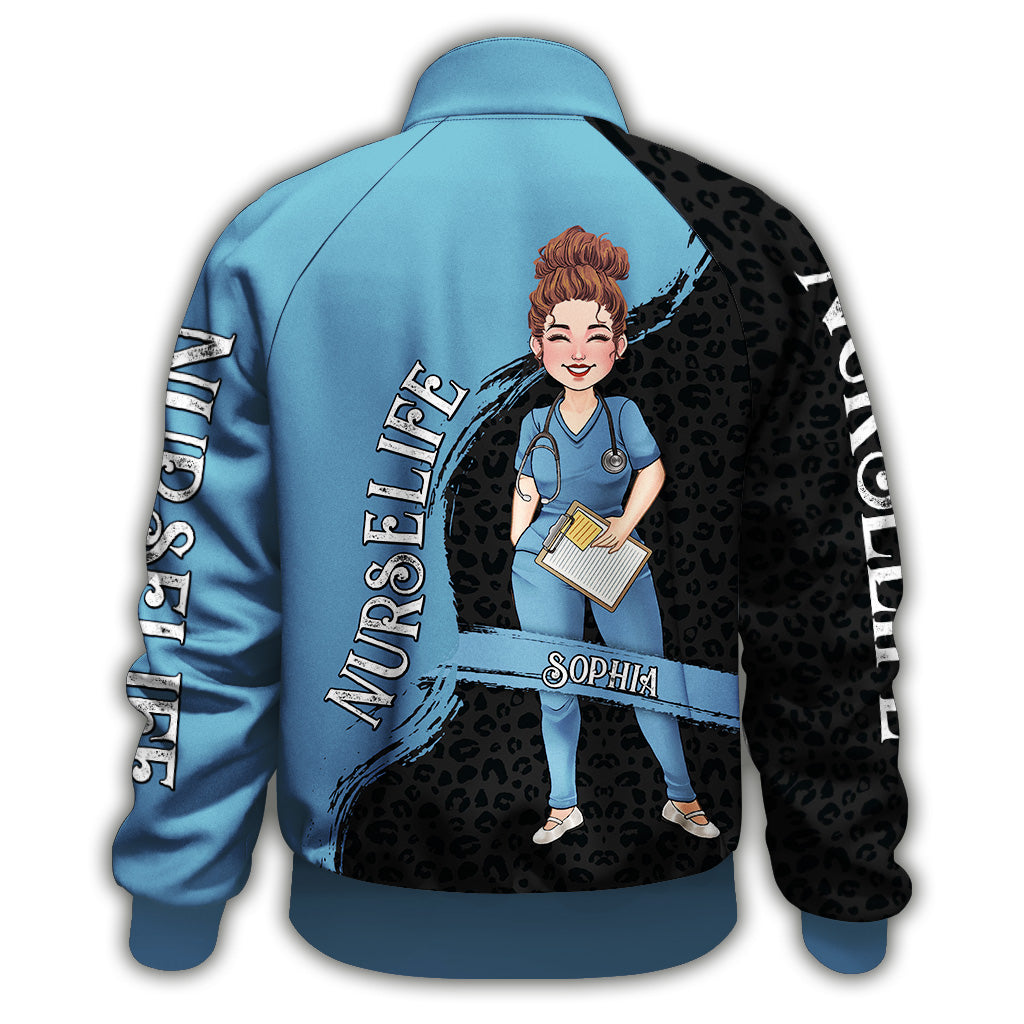 La vie d'infirmière - Veste zippée personnalisée pour infirmière