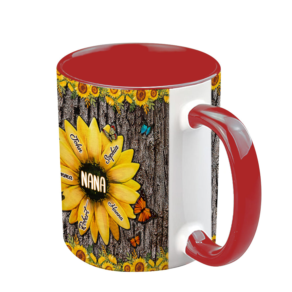 Nana's Garden - Personalized Grandma Accent Mug
