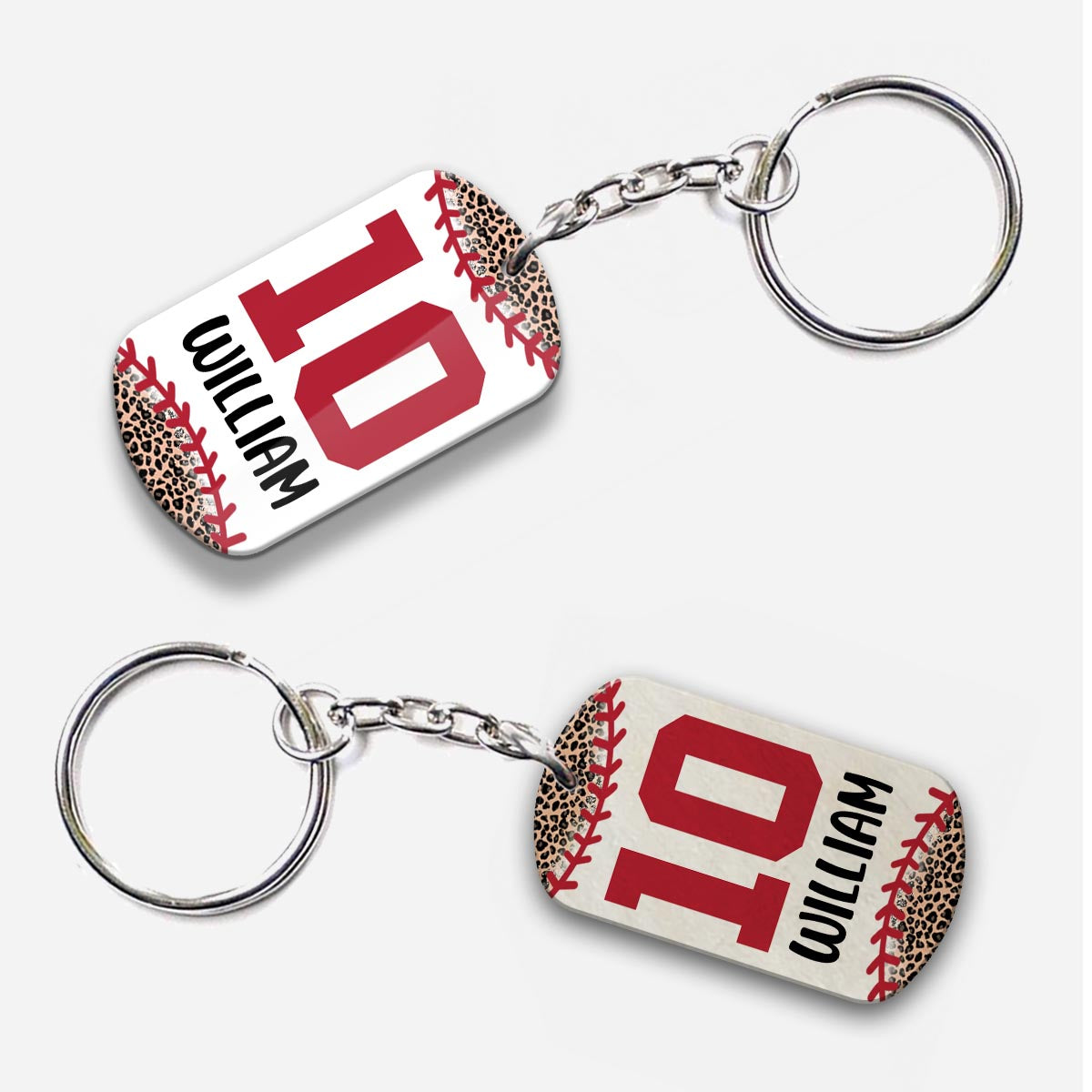 Baseball Mom - Personalized Baseball Keychain