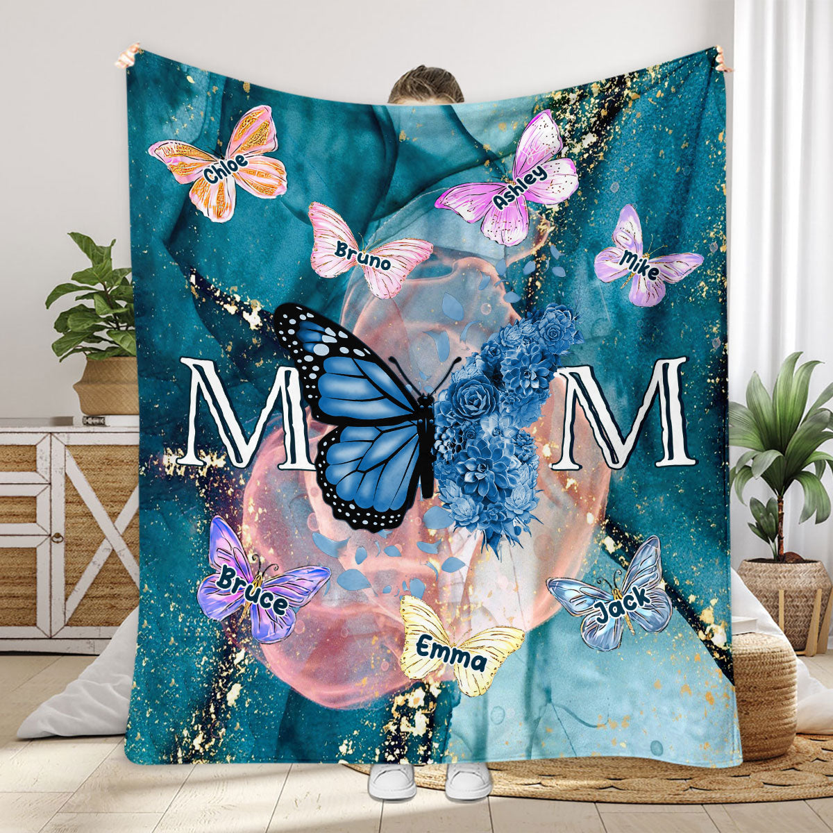 Maman Papillon - Couverture personnalisée pour maman