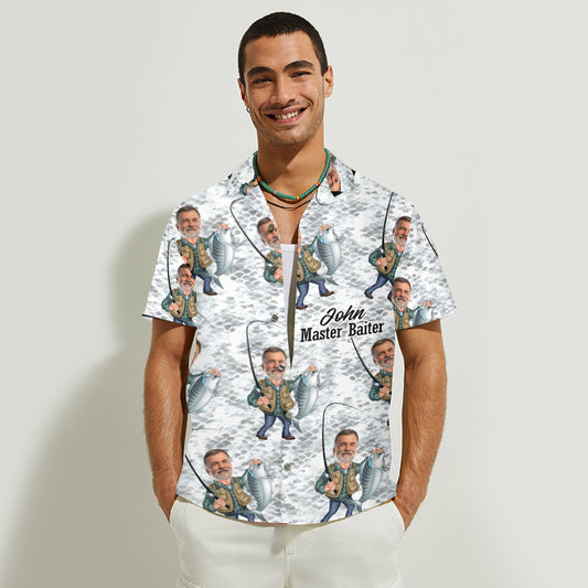Chemise hawaïenne de pêche personnalisée Master Baiter