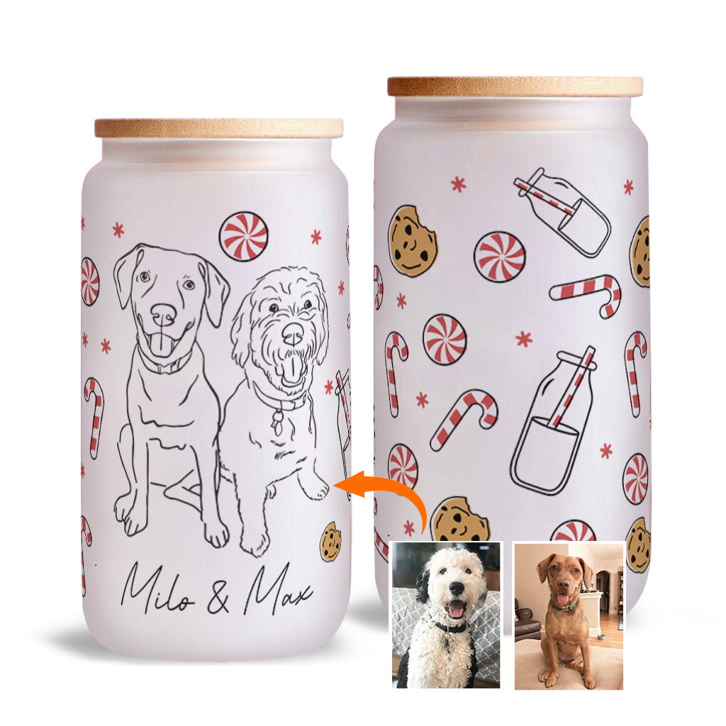 Lovely Dogs Cats - Personalized Dog Can Glass