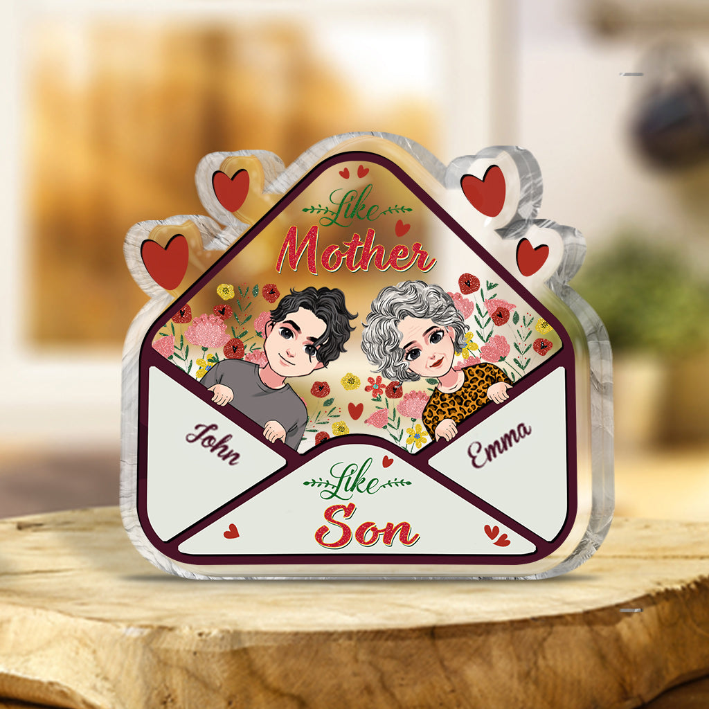 Like Mother - Gift for mom, daughter, son - Personalized Custom Shaped Acrylic Plaque