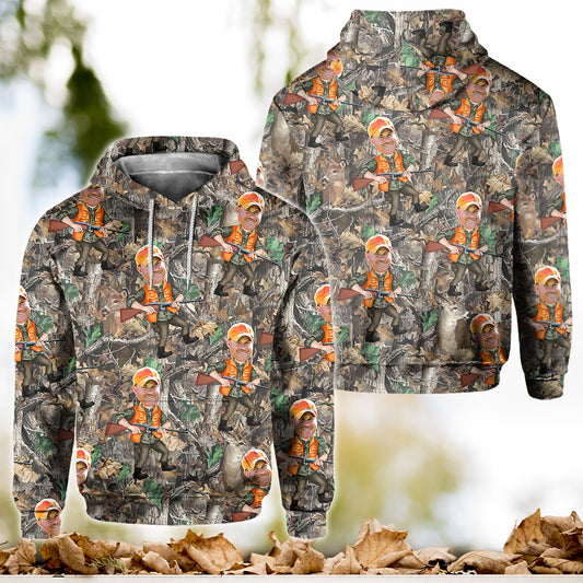 T-shirt de chasse personnalisé avec photo intégrée - Chasseur