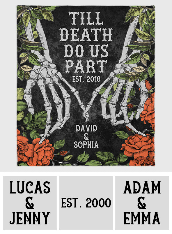 Jusqu'à ce que la mort nous sépare - Couverture personnalisée à tête de mort