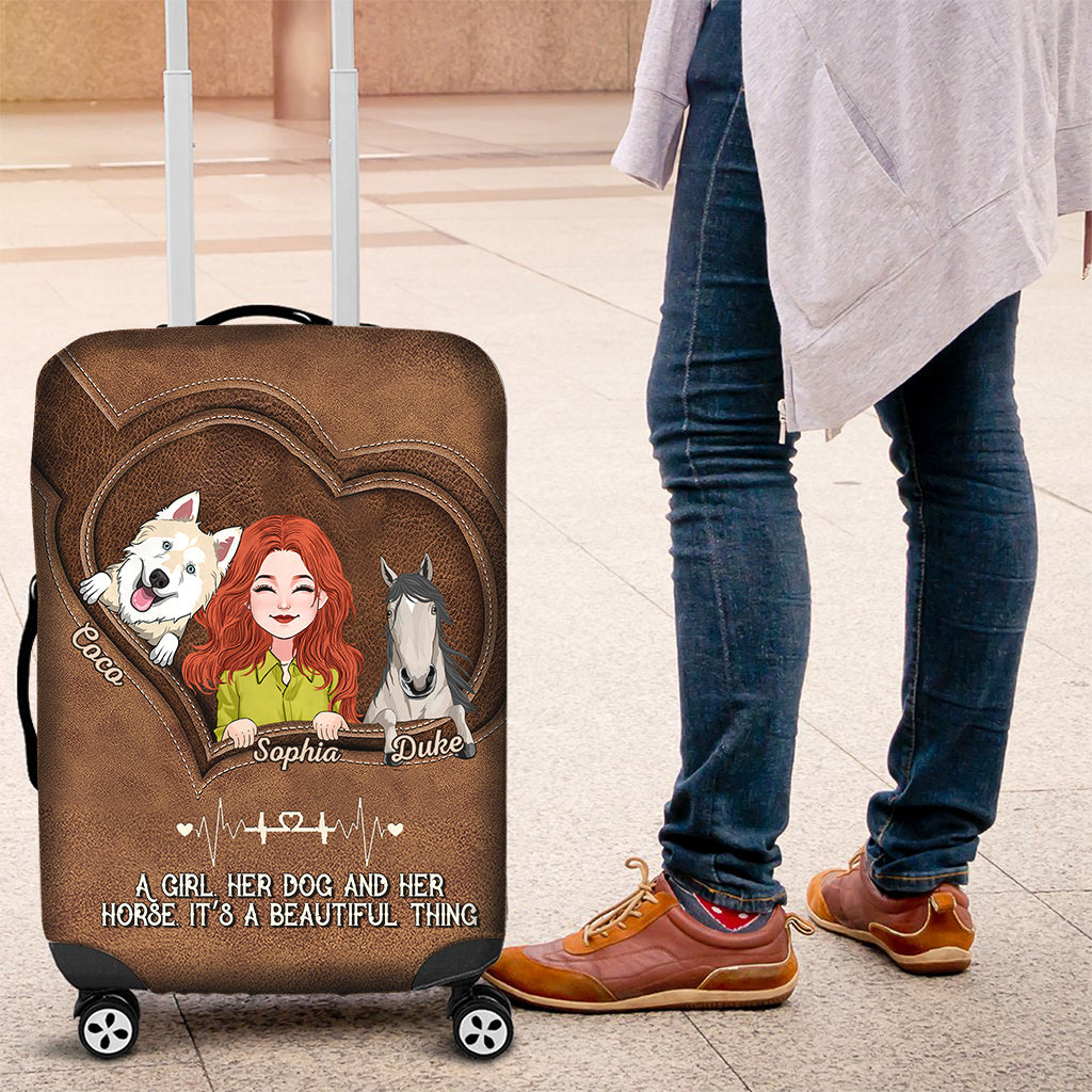 Housse de valise papillon personnalisée avec affirmations positives -