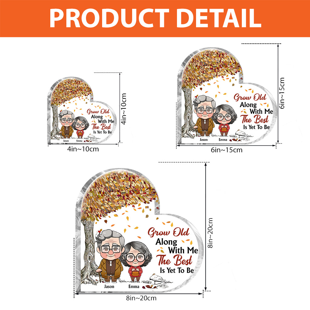 Vieillir ensemble - Plaque acrylique personnalisée pour mari et femme