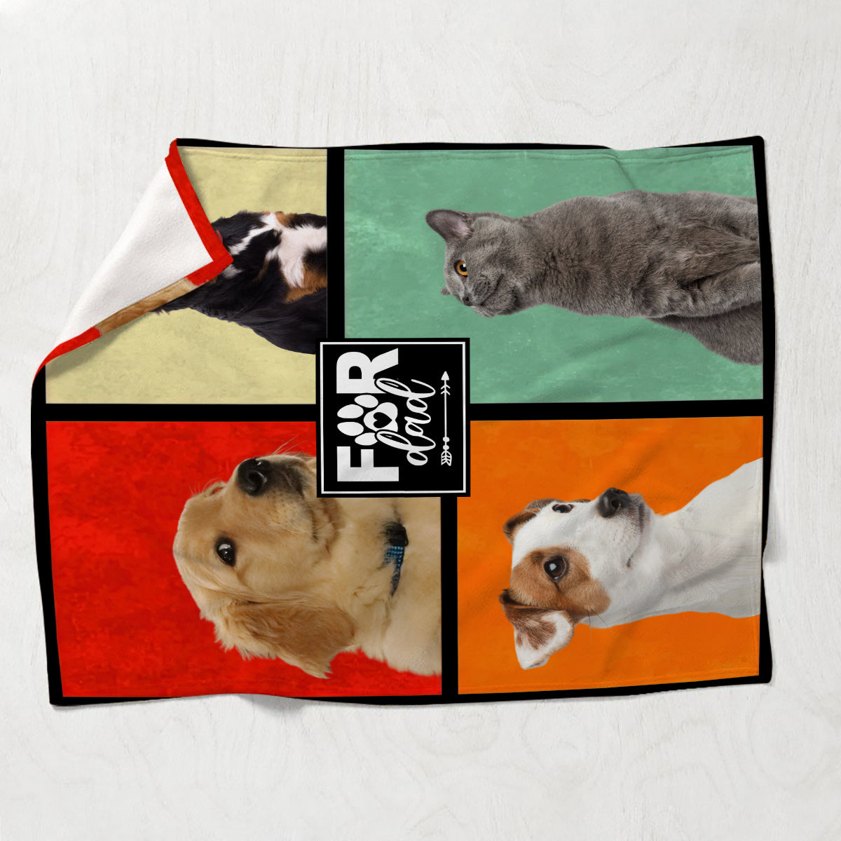 Maman de chien/Maman de chat/Papa ​​à fourrure… - Cadeau pour les amoureux des chiens et des chats - Couverture personnalisée