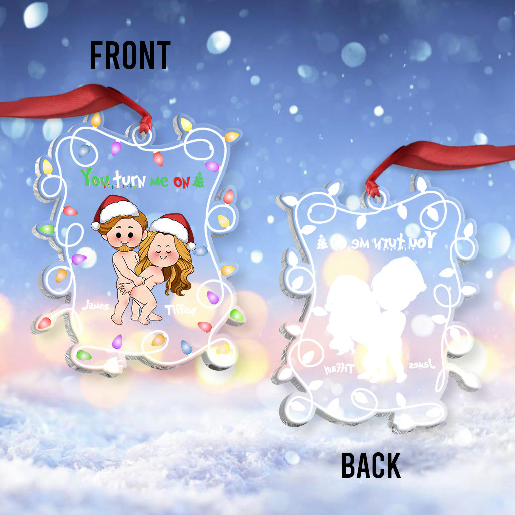 Tu m'excites - Ornement transparent personnalisé pour couple