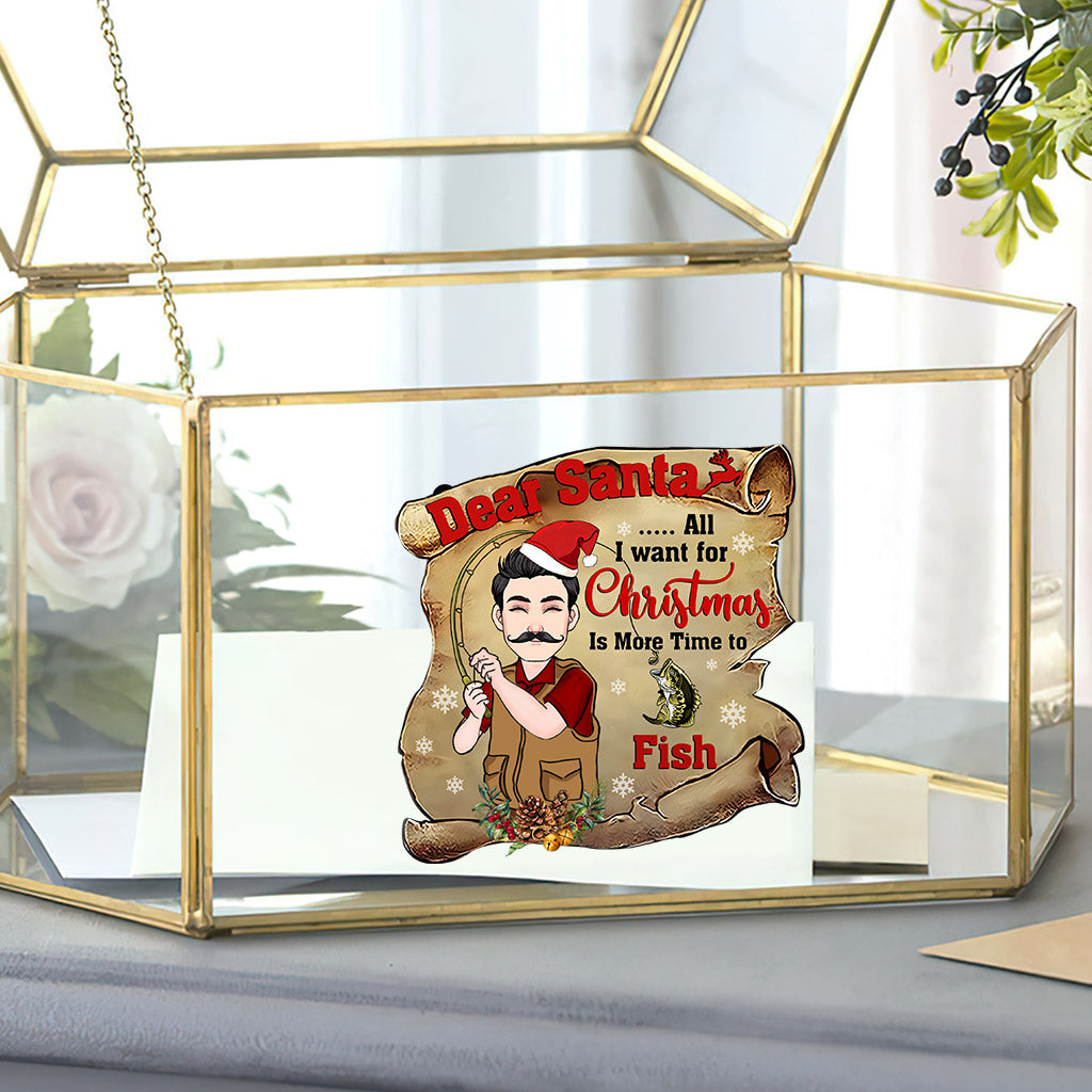 Dear Santa - Personalized Fishing Decal Full