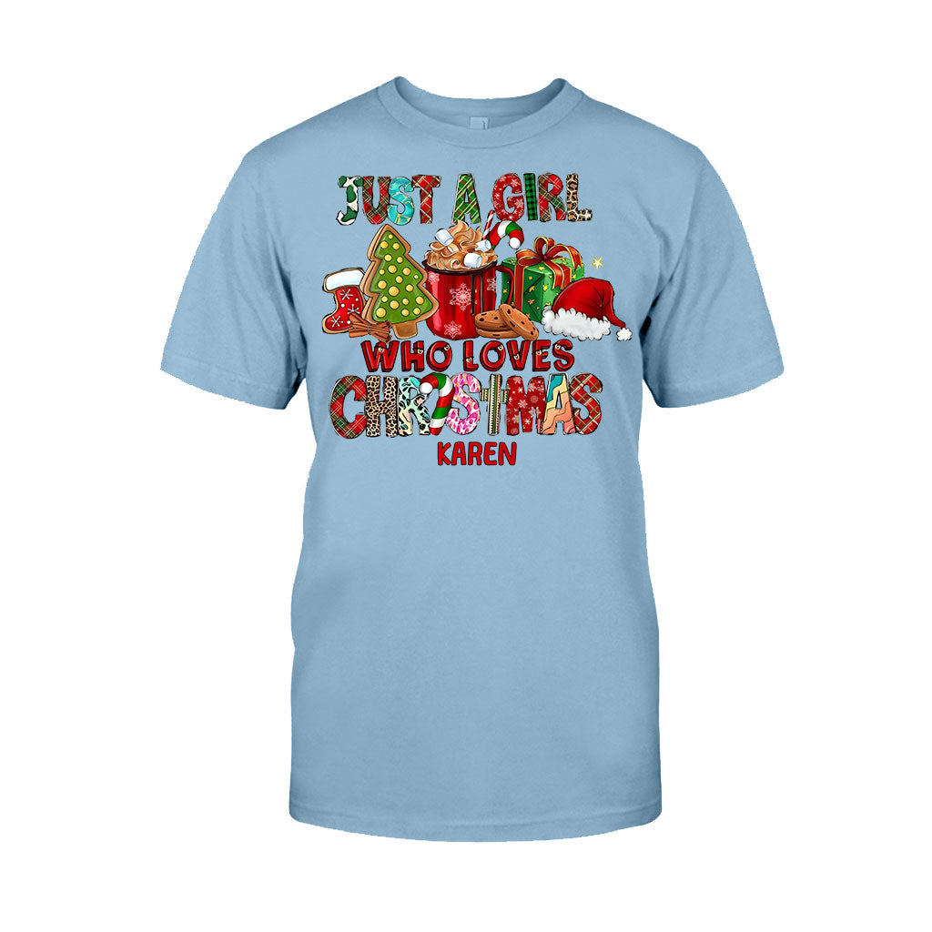 Juste une fille qui aime Noël - T-shirt et sweat à capuche de Noël personnalisés