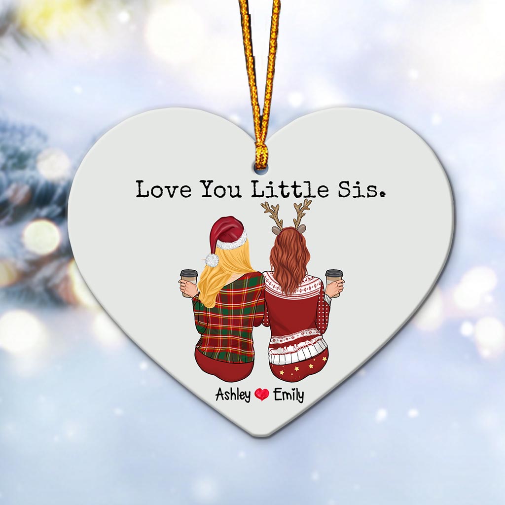 Je t'aime petite sœur - Ornement personnalisé pour sœur