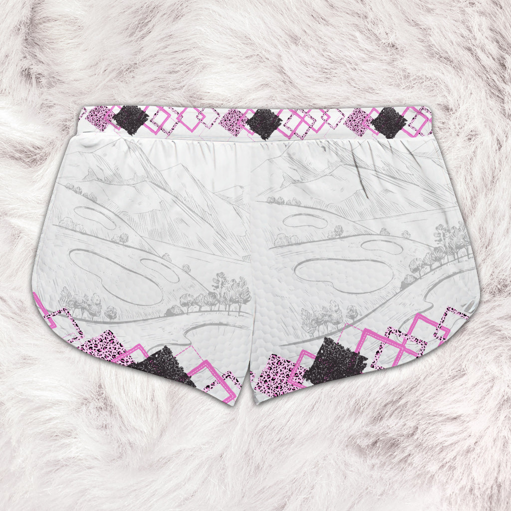 Short de golf personnalisé pour femme « 19e trou » avec nom personnalisé
