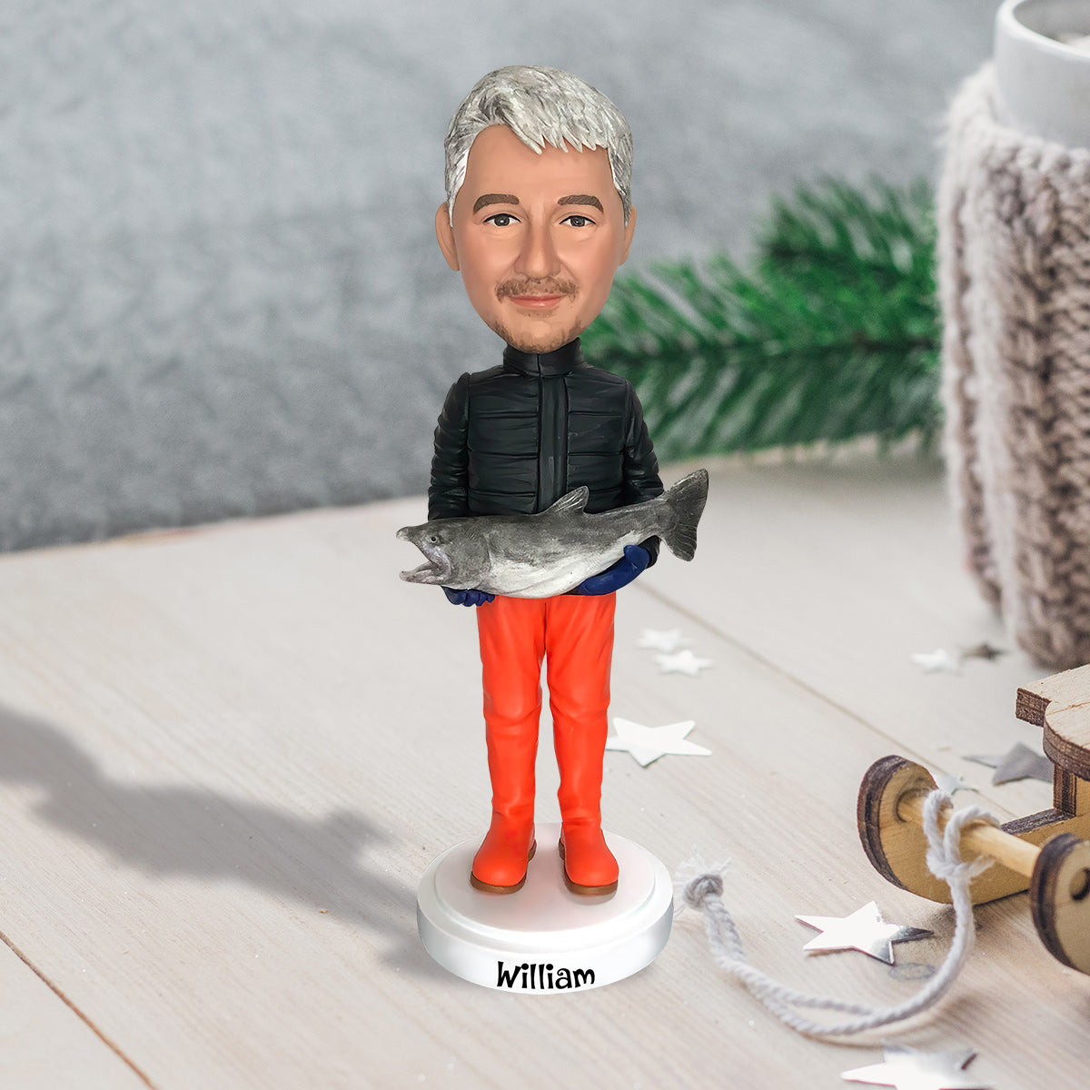 Figurine de pêche à tête branlante - Figurine de pêche à tête branlante personnalisée