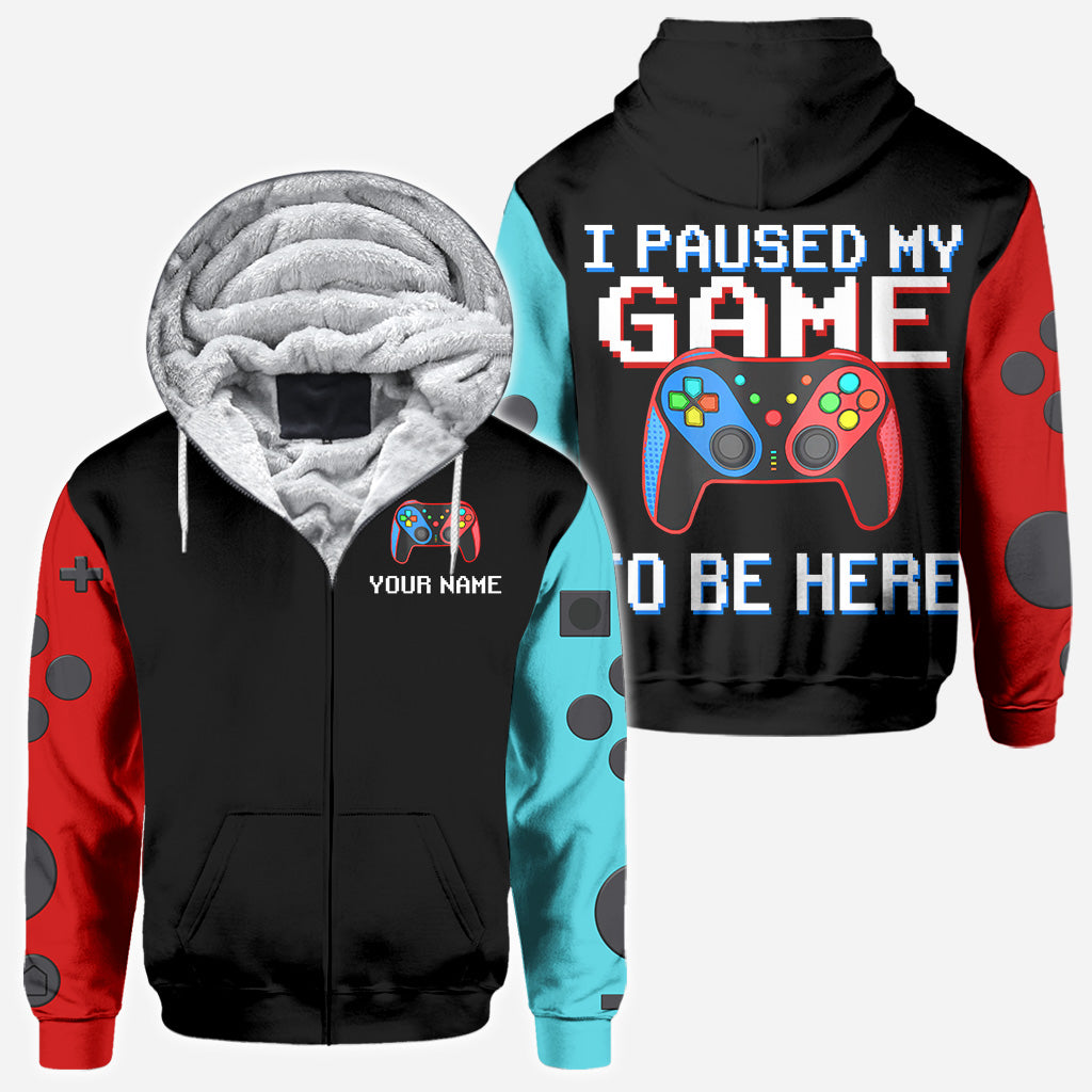 J'ai mis mon jeu en pause pour être ici - T-shirt personnalisé inspiré des jeux vidéo