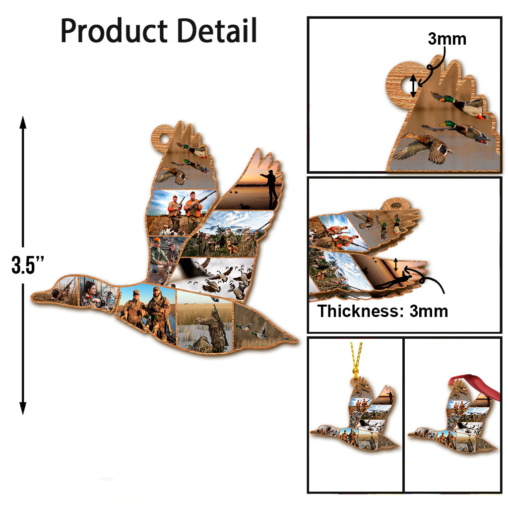 Collage de chasse au canard - Ornement de chasse personnalisé