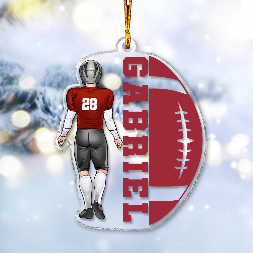 Passionné de football - Ornement transparent personnalisé en forme de ballon