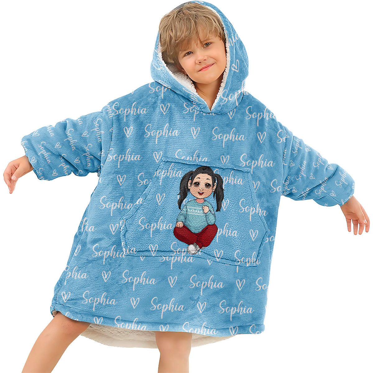 Joyeux Noël les enfants - Couverture-sweat à capuche personnalisée pour enfants