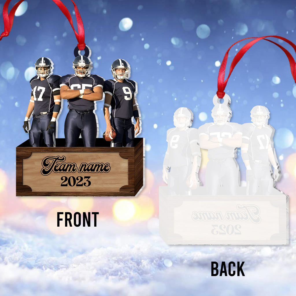 Football Christmas - Personalized Football Ornament