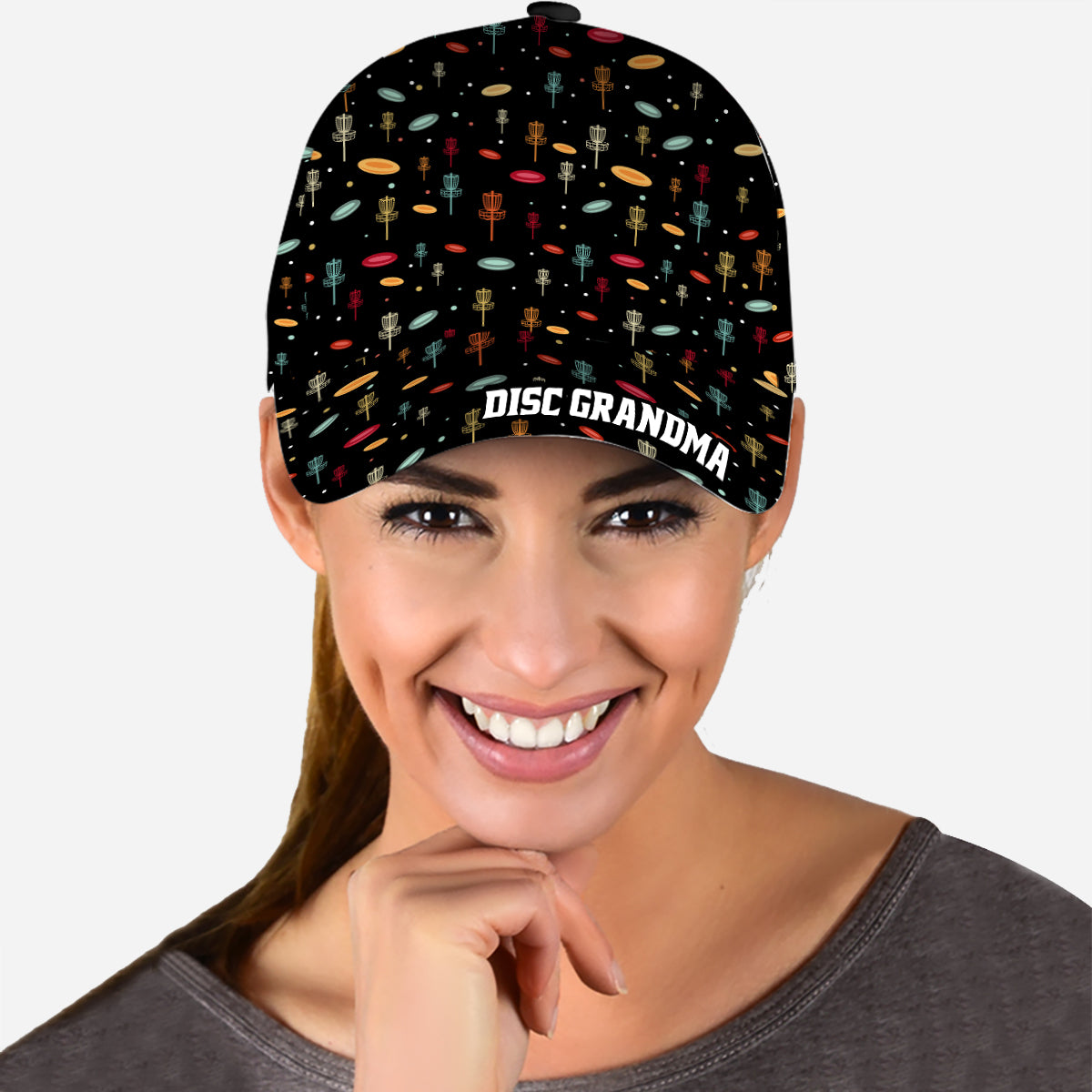 Disc Daddy - Cadeau de disc golf pour papa, grand-père, maman, grand-mère - Casquette classique personnalisée