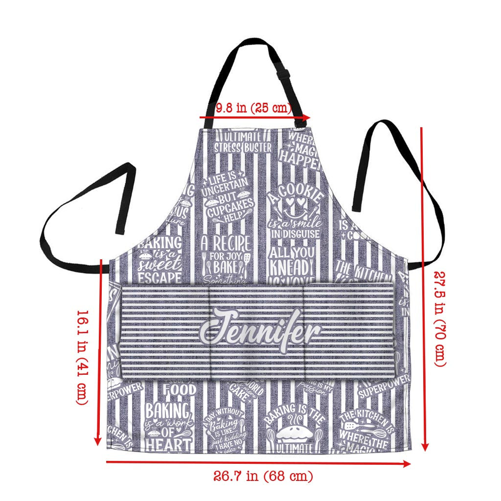 La pâtisserie, un travail de cœur - Tablier de pâtisserie personnalisé
