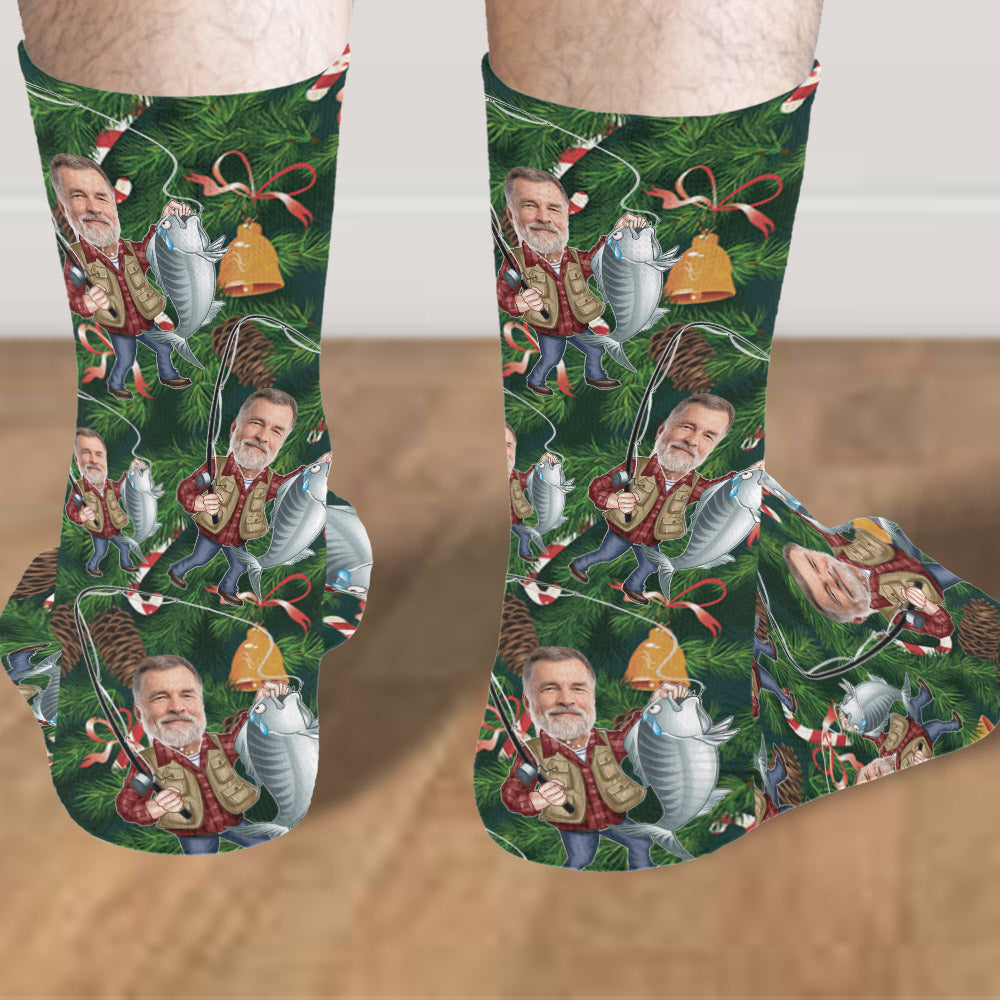 Passionné de pêche - Chaussettes de pêche personnalisées